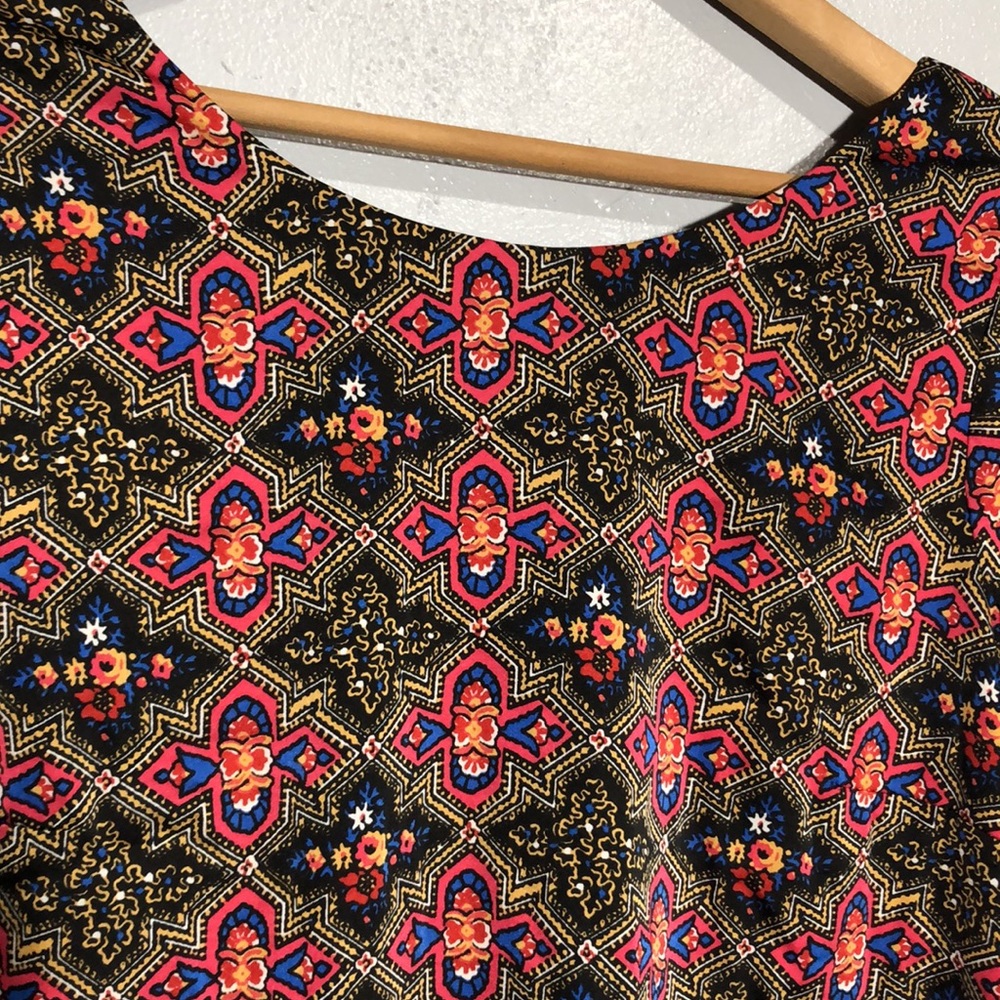 MODCLOTH | NEW Victorian Holiday Groove Geometric Print Shift Dress size Medium - Picture 7 of 13